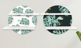 Buy Tropical Printed Circular Wall Shelf, Jaipur, Rajasthan