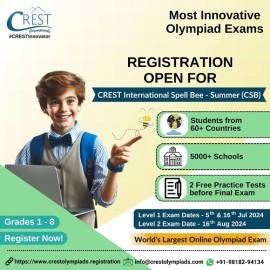 Register Now For CREST Spell bee Summer Olympiad E, Gurgaon, India