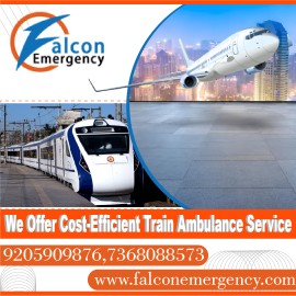 Falcon Emergency Train Ambulance Services in Kolka, Kolkata, India