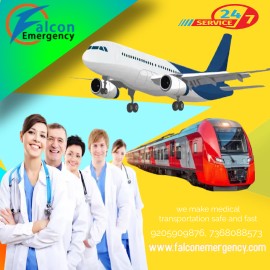 Falcon Train Ambulance Services in Raipur , Raipur, India