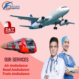 Falcon Train Ambulance Services in Raipur , Raipur, India