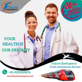 Take Falcon Train Ambulance Services in Delhi, Delhi, India