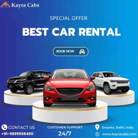 Get Affordable Car Rentals at Kayracabs With 24/7, New Delhi, India