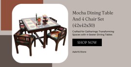 Shop 4-Seater Dining Tables: Perfectly Sized for C, Ghaziabad, Uttar Pradesh