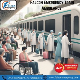 Choose Falcon Train Ambulance Services in Delhi, New Delhi, India