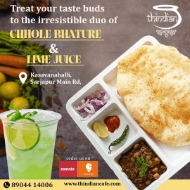 Chhole Bhature in kasavanahalli, Bengaluru, India