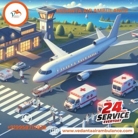 Use Top-class Vedanta Air Ambulance in Varanasi, Varanasi, India