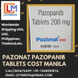 Purchase Pazonat Pazopanib Tablets Online Manila, Aclan, Caraga