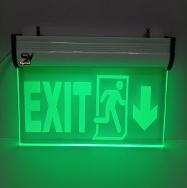 LED Exit Down Side Arrow