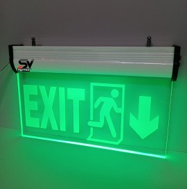 LED Exit Down Side Arrow