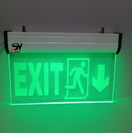 LED Exit Down Side Arrow