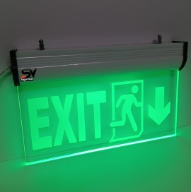 LED Exit Down Side Arrow