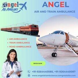 Angel Air Ambulance Service in Bhopal with ICU, Bhopal, India