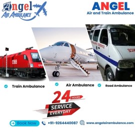 Hi-tech Angel Air and Train Ambulance Guwahati, Guwahati, India