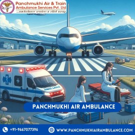 Hire the Safest Panchmukhi Air Ambulance Services , Dibrugarh, India