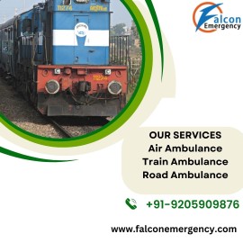 Make a call to Falcon Train Ambulance in Dibrugarh, Dibrugarh, India