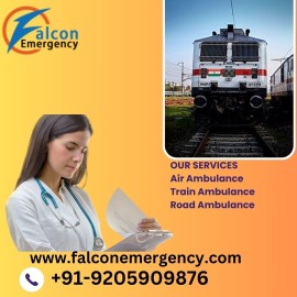 Utilise the Falcon Train Ambulance in Chennai with, Chennai, India