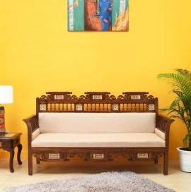 Shop Premium Teak Wood 3 Seater Sofas - Built to L, Chennai, Tamil Nadu