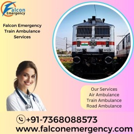 Falcon Emergency Train ambulance service in Patna , Patna, India