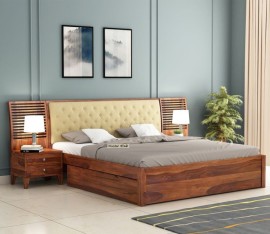 Functional Beauty: Wooden Street's Double Beds, Hyderabad, Telangana